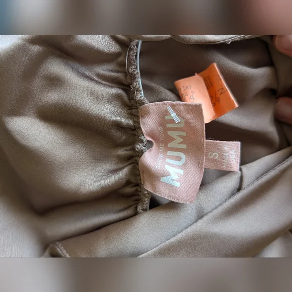 Show Me Your Mumu Faith Satin Maxi Dress In Dune - Picture 10 of 11